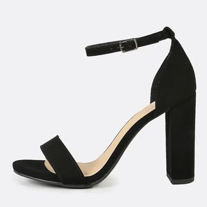 Nuck Open Toe Block High Heels